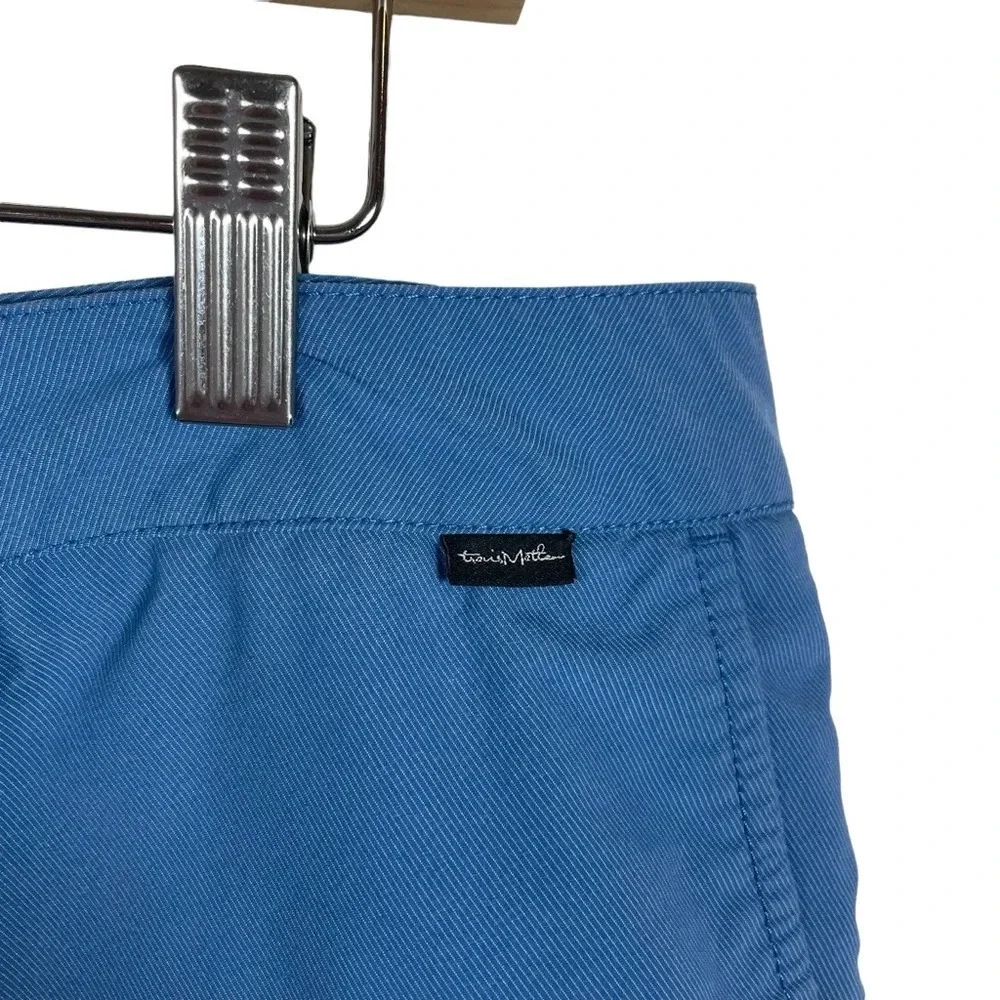 TravisMathew Mens Blue Performance Golf Shorts Stretch Quick Dry Size 36